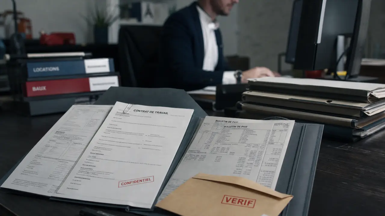 Faux contrat de travail détecté : documents et vérification, risques juridiques.