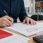 Pension alimentaire et apprentissage : jeune en alternance signe des documents