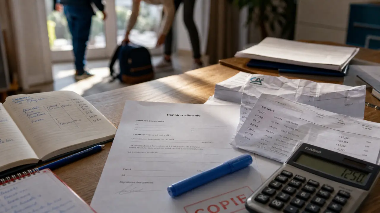 pension en garde alternée : table de calcul