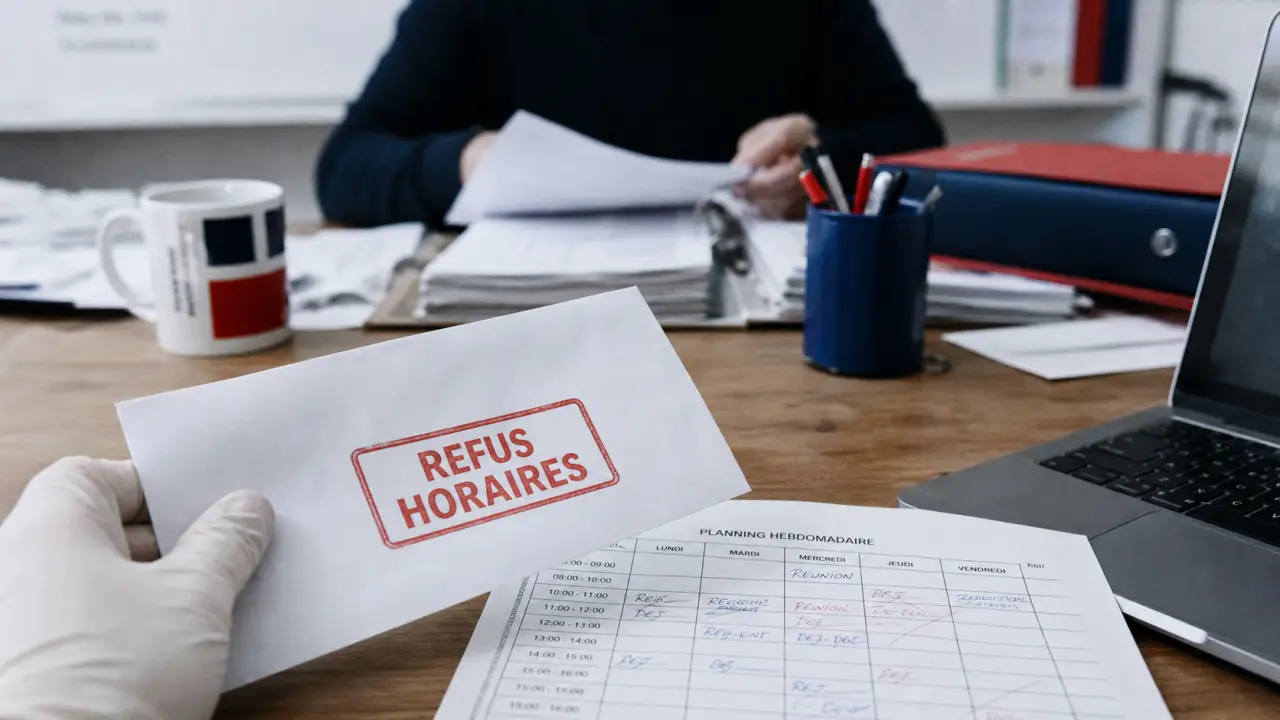 Peut on refuser un changement d'horaire de travail : lettre de refus horariaire au bureau