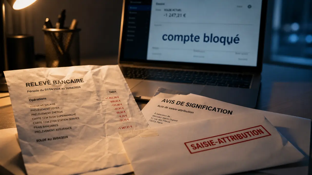 Saisie attribution blocage : compte bloqué après saisie-attribution
