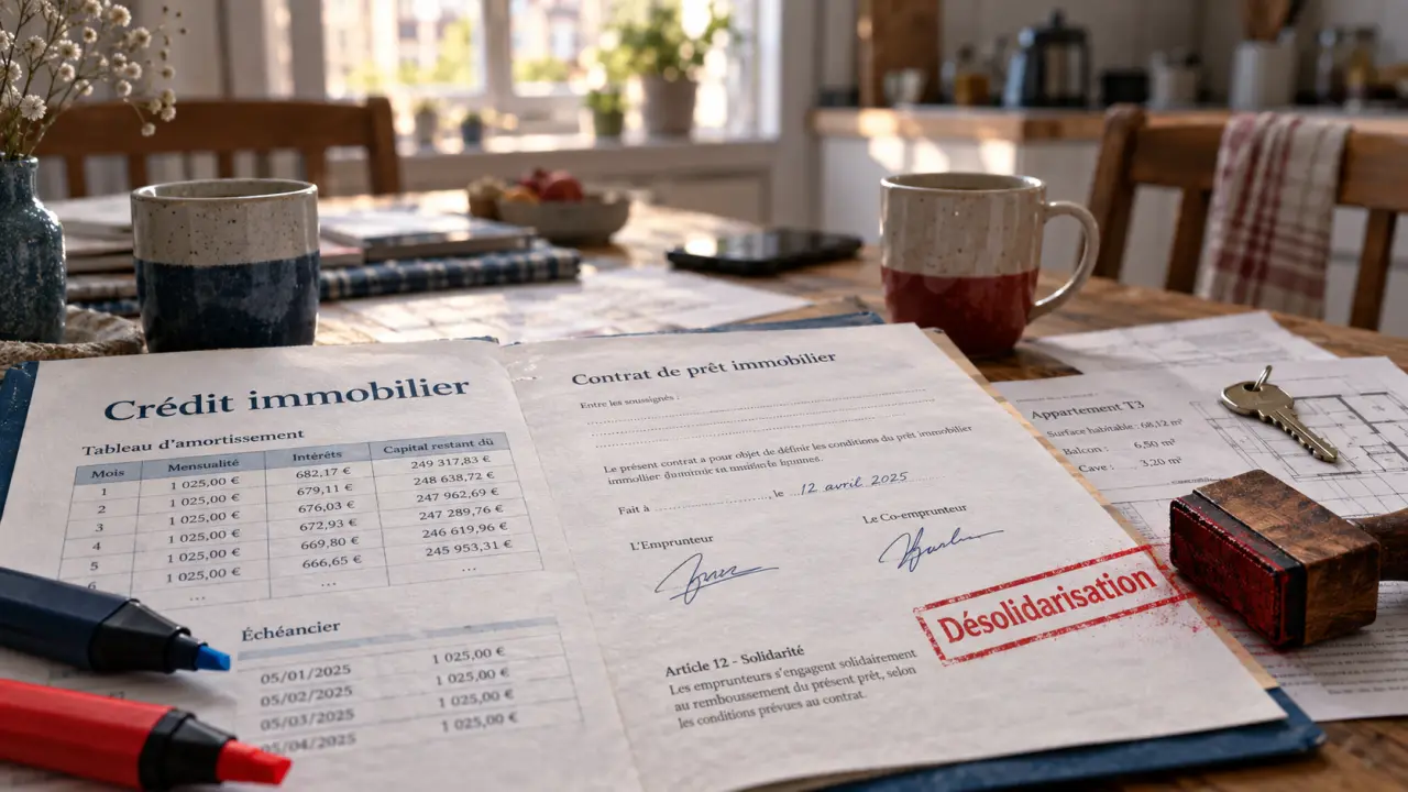 Divorce et crédit immobilier en cours : désolidarisation, dossier prêt signé
