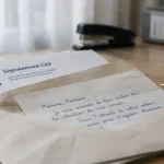 Modèle lettre dénonciation caf anonyme : courrier CAF sur table